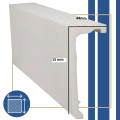 Maskownica karnisza 15 cm biała – listwa maskująca z polistyrenu pod LED | 100 / 150 / 200 / 250 cm
